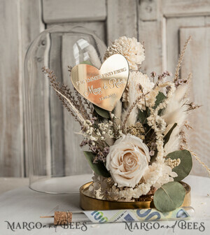 Geldgeschenk zur Hochzeit Geschenkschachtel für Geld Geldgeschenk zur Hochzeit mit Strauß aus Trockenblumen personalisiert