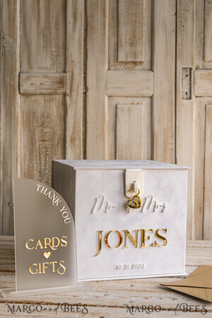 velvet card boxes white velvet Gift Card Box with lock & Cards Gifts Sign Set, Velvet Classic wedding wishing well money gift card box, Personalized Gold Plexi Wedding Card Box, Luxury Card Box, Wedding Card Box with Lid, Wedding Money Box