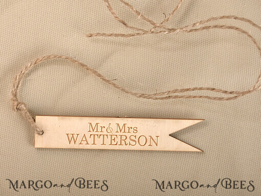 WEDDING FAVORS Hochzeitsgeschenk Holzetiketten Hochzeits Dankeschön-Geschenke, graviertes Holzschild