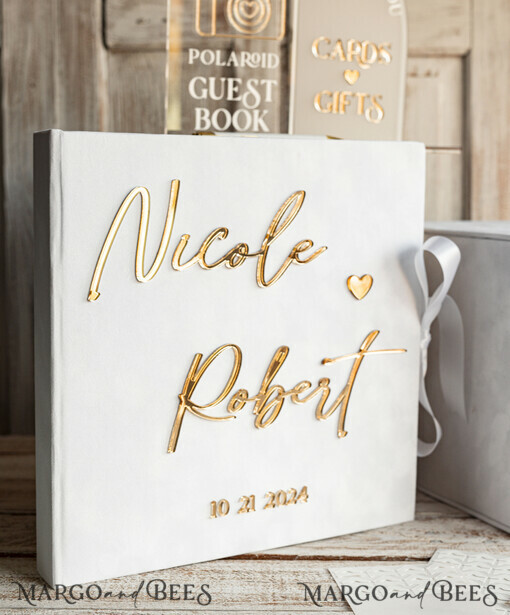 PHOTO ALBUM/ PHOTO BOX   Polaroid photo album with writing space Velvet Polaroid photo album with writing space, Wedding Album Velvet With Mirror Gold Lettering, Personalized Photo Guest Book, Instax Wedding Book, Photo Booth Album