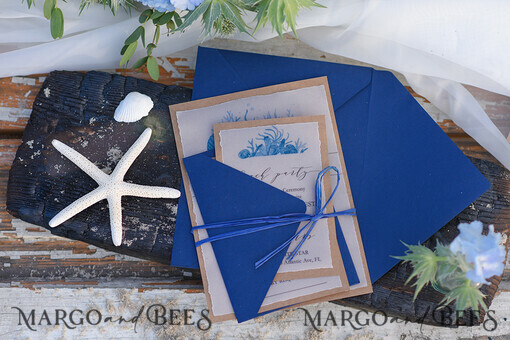 WEDDING INVITATIONS passport to love/ beach wedding invites  Beach Wedding invitations Navy Wedding Invites destination wedding Cards with vellum and pearls