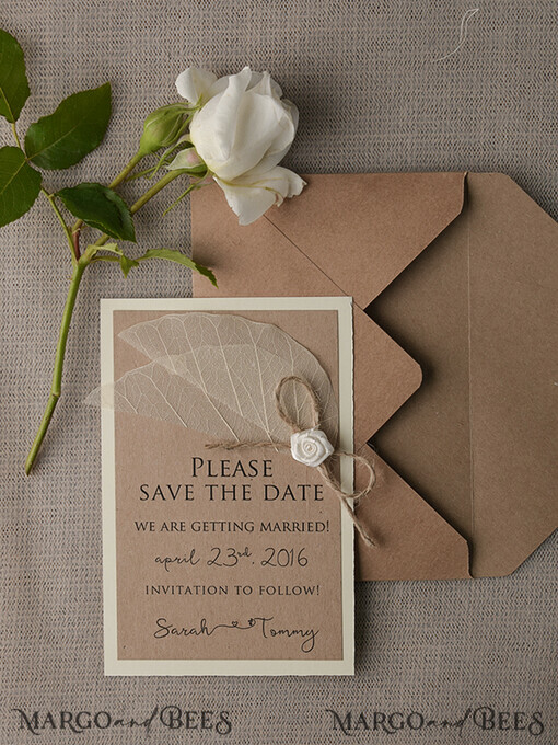 SAVE THE DATES rustic Save the date personalized, vintage