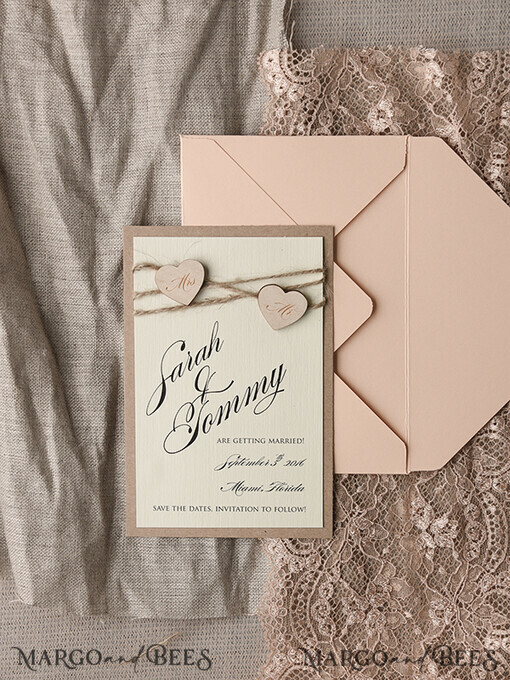 SAVE THE DATES rustic Custom Save the Date, country