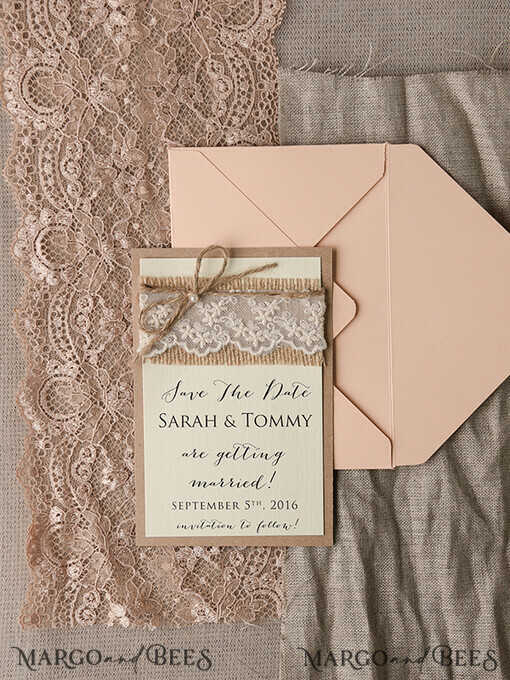 SAVE THE DATES rustic Wedding Save the Date online, eco friendly