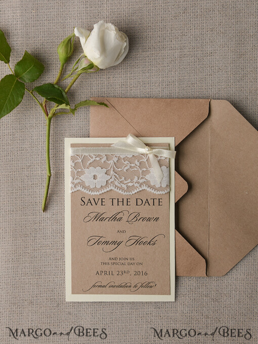 SAVE THE DATES rustic Save the date wedding card, country