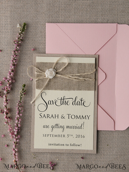 SAVE THE DATES rustic Beautiful Save the Date card, country