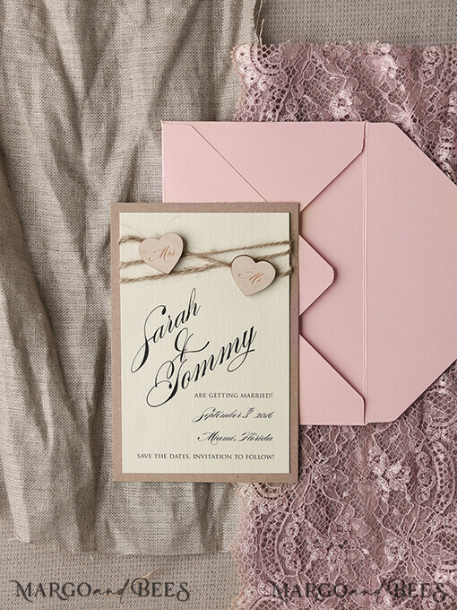 SAVE THE DATES rustic Wedding Save the Date card, rustic