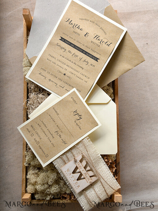 WEDDING INVITATIONS forest / Mountains / woodland theme Wedding invitations cards, rustic barn invites
