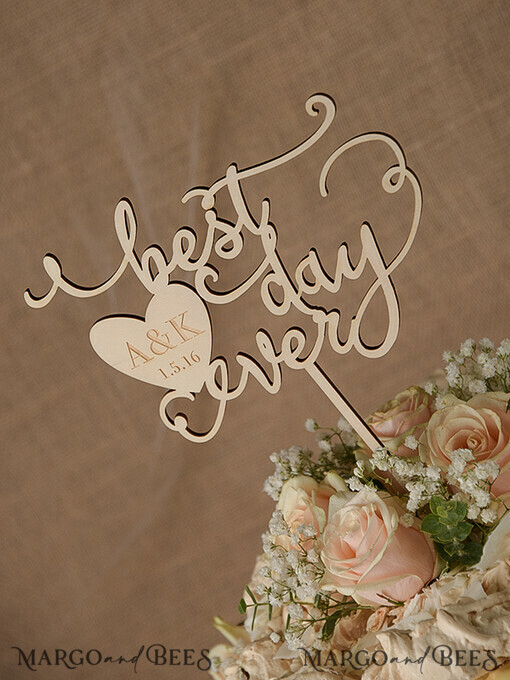 CAKE TOPPER RUSTIC topper, wooden