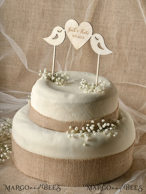 CAKE TOPPER RUSTIC topper, wooden