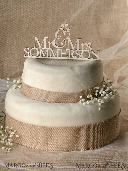 CAKE TOPPER RUSTIC wedding cake topper, vintage