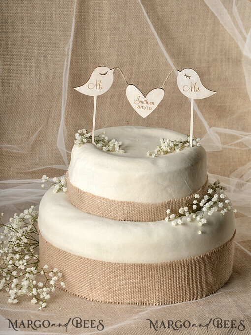 CAKE TOPPER RUSTIC topper, vintage