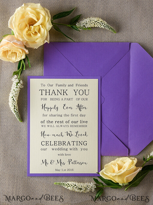 THANK YOU CARDS modern/romantisch Hochzeitsdankeskarten