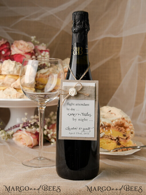 DRINKS LABELS Rustic drink labels