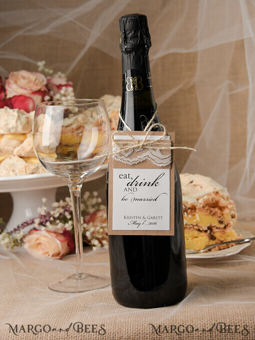 DRINKS LABELS Rustic wine label