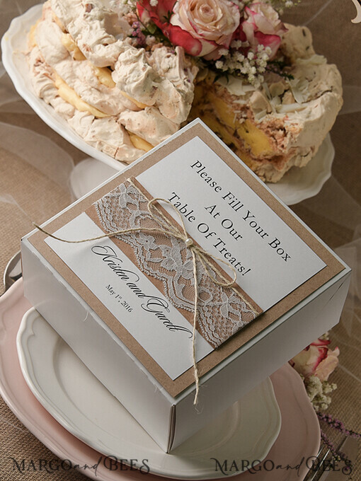 CAKE BOX RUSTIC wedding cake box