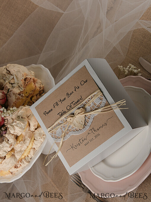 CAKE BOX RUSTIC wedding cake box