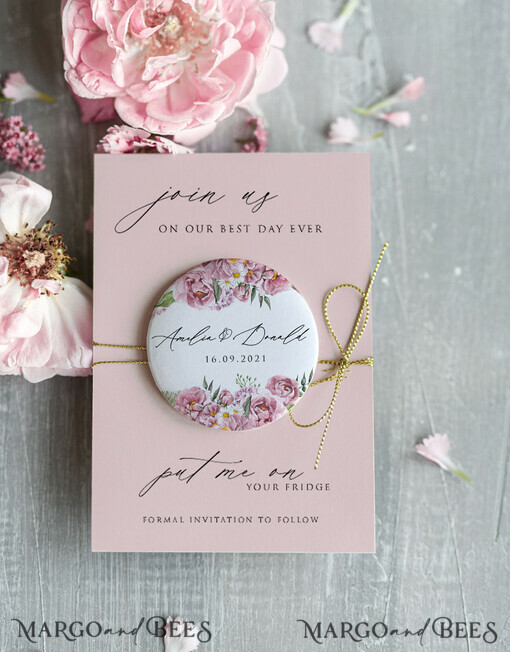 SAVE THE DATES rustic boho magnets Save the Date Cards, magnetic
