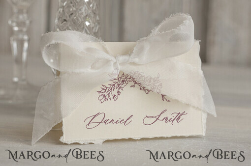 PLACE CARDS / TABLE CARDS Luxury Premium Glitter/ Gold/ Silver/ Rose Gold Elegant Fine Art Hand-Torn Edges Ivory Wedding Place Cards, Small Table Cards, Tent Cards, Escort Cards, Name Cards, Ecru Table name cards, Personalized wedding decor, Editable Text