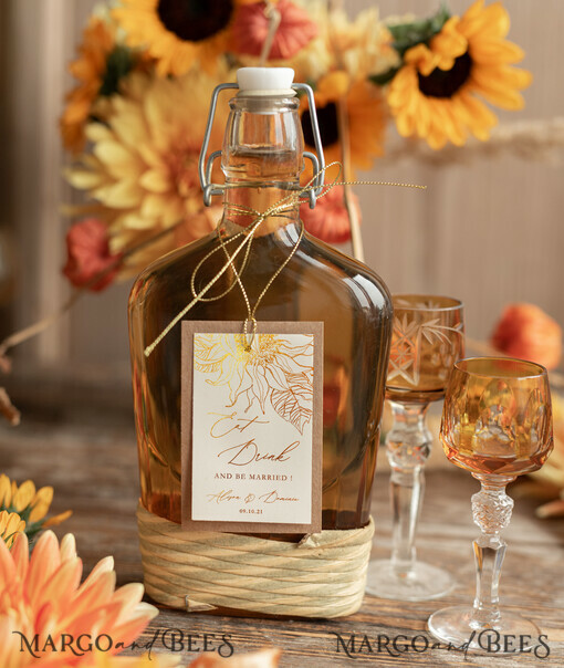 DRINKS LABELS glitter wine label