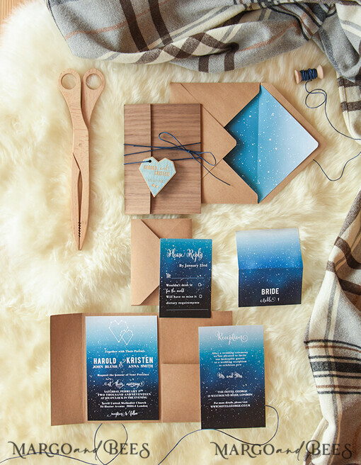 WEDDING INVITATIONS mit Magneten  
 Die Hochzeits-Einladungskarten, Magneteinladungen