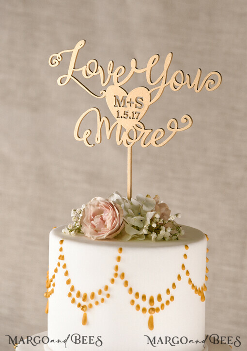 CAKE TOPPER gold topper, elegant cake topper
