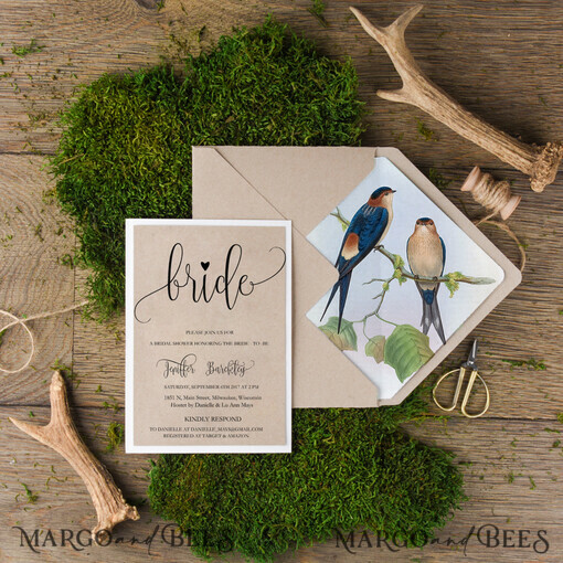 BRIDAL SHOWER INVITATIONS watercolor blossom