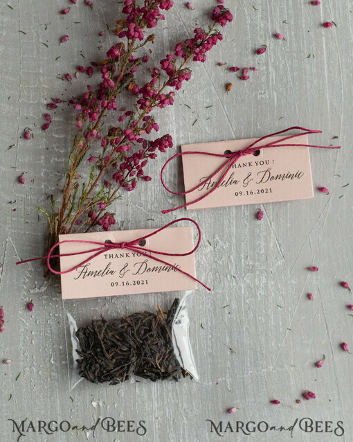 WEDDING FAVORS Wedding Favor Tea Bags  cute wedding favor cards, Thank You Tea Bags