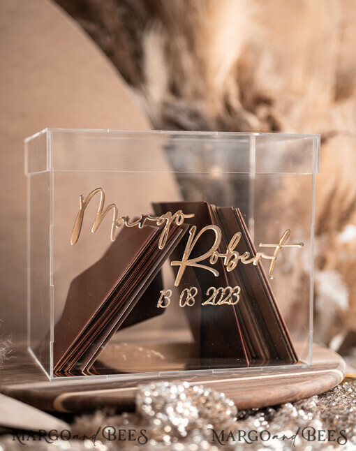 CARD BOXES acrylic Cards box Modern Clear wedding wishing well acrylic money gift card box, Personalized Wedding Card Box, Acrylic Card Box, Wedding Card Box with Lid, Wedding Money Box, Wedding Card Box, Wedding Card Holder