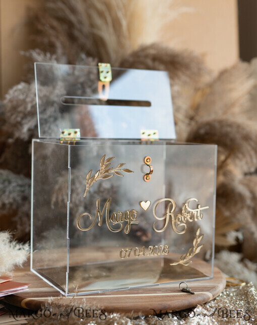 CARD BOXES acrylic Cards box Elegant Clear wedding wishing well acrylic card box with Lock, Personalized Wedding Card Box, Card Box with heart and branch , Wedding Card Box with Lid, Wedding Money Box, Wedding Card Holder