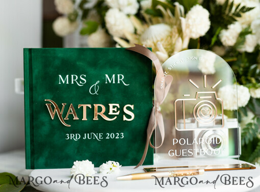 WEDDING GUEST BOOKS Instax Sofortbildbuch Fall beige Gold Acryl Hochzeits-Gästebuch personalisiert und Bogen-Acrylschild-Set, Tan Taupe Samt Sofortbildbuch Boho Elegant Instax Hochzeitsfoto-Gästebuch, Erdfarbener Acryl Instax Gästebuch-Schild, Neutraler Samt Fotobuch.