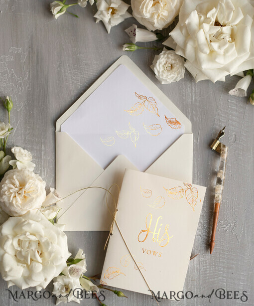 WEDDING VOWS Acrylic Clear Gold Personalized Wedding vows card