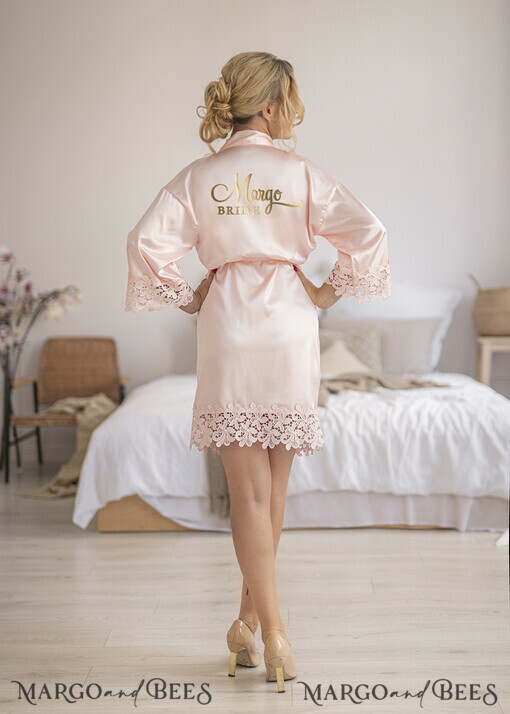 NEWLY WEDS COUPLE GIFTS Bride gifts Romantic couple present, Bridal Blush Pink Robe
