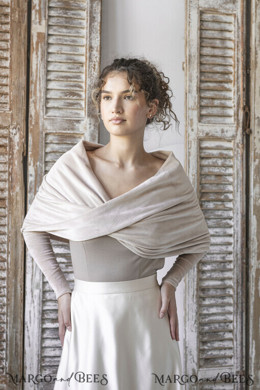 BRIDE bolero, robes, garter HOCHZEITSBOLERO & SCHULTERDECKEN Samtkleid Bolero mit langen Ärmeln – Braut Puffärmel Shrug, eleganter Brautüberwurf, Hochzeitskleid Topper & romantisches Braut Capelet