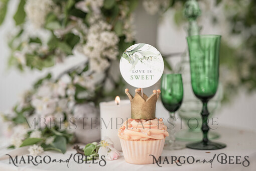TEMPLETT wedding stationery Sage Green Round Favor Tag Template, Greenery  Favor Tag Template, Editable  Eucalyptus Thank You Tag, Printable Wedding Gift Tags, Party Tags, WSpr1