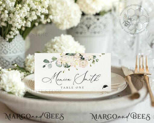 TEMPLETT wedding stationery Sage Green escort card template, Instant download Greenery escort card , Modern Garden escort cards Set Printable