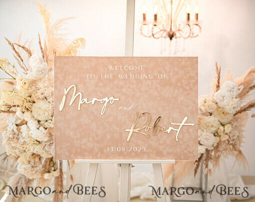 TABLE PLANS AND WEDDING WELCOME SIGNS plexi gold / velvet Luxury Velvet beige Wedding Welcome Sign, Golden Wedding Decor, Personalised Wedding Sign, Wedding Gift, Welcome Wedding Board BpPXSet