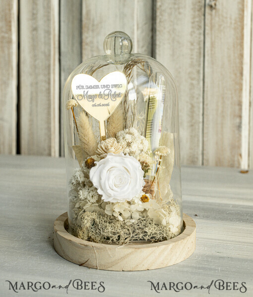 NEWLY WEDS COUPLE GIFTS Geldgeschenk zur Hochzeit  Geschenkschachtel für Geld Geldgeschenk zur Hochzeit mit Strauß aus Trockenblumen personalisiert