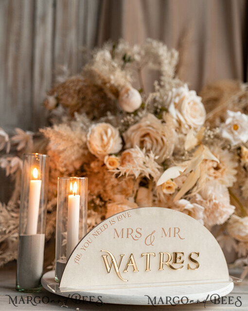 TABLE DECOR SIGNS Velvet table Numbers and Decor Golden Acrylic Top Table Mr Mrs signs with stand, Ivory Velvet & gold Table Sign, Golden Plexi Top Table Mr Mrs signs, Luxury Wedding Table Decor Centerpieces