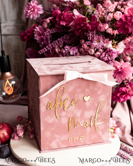 CARD BOXES velvet card boxes Wedding Wishing Well Card Box, Gift Card Box, Velvet blush wedding wishing well  money gift card box, Personalized Wedding Card Box, Luxury Card Box, Wedding Card Box with Lid, Wedding Money Box, Wedding Card Box, BVpx3