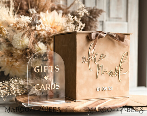 CARD BOXES velvet card boxes Card Box, Wedding Card Box with Lid, Spring Wedding Money Box, Wedding Card Box with slot and cards and gift Arch acrylic sign set