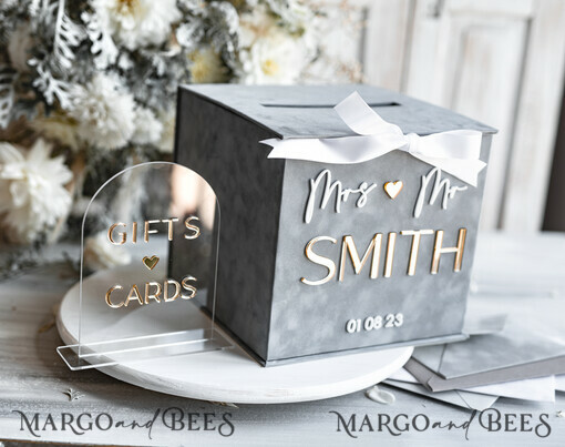 CARD BOXES velvet card boxes Card Box, Wedding Card Box with Lid, Spring Wedding Money Box, Wedding Card Box with slot and cards and gift Arch acrylic sign set