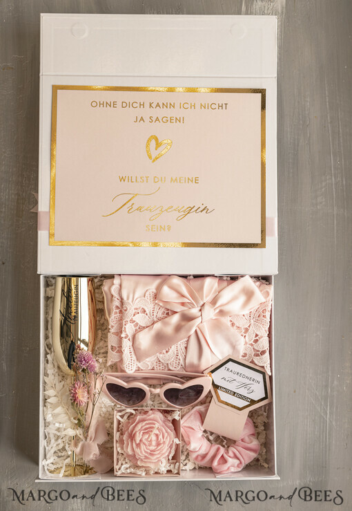 BRIDESMAID/BEST MAN BOX Trauzeugin Geschenk Fragen Box XXL Trauzeugin Geschenkfragen Box, Brautjungfer Trauzeuge, Geschenkschachtel, Trauzeuge Fragen Möchtest Du meine Trauzeugin sein Box