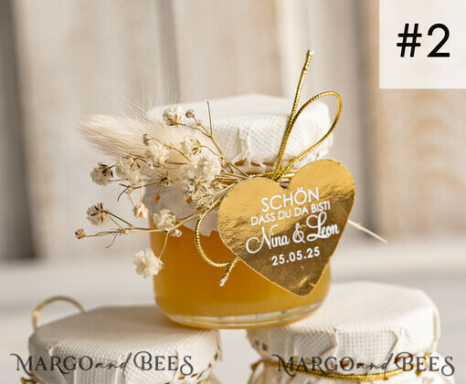 WEDDING FAVORS Gastgeschenke Hochzeit Gastgeschenke Hochzeit Honig, Honiggeschenkglas mit Honig, handgemachte Gastgeschenke zur Hochzeit