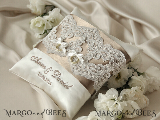 RING BEARER BOXES & PILLOWS Classic Ring Pillows Custom Wedding Ring Pillow • Embroidered Ring Bearer Pillow • Handmade Ring Bearer Pillow 25/kor/pod
