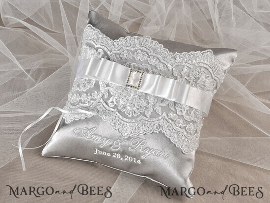 RING BEARER BOXES & PILLOWS vintage ring pillows Personalised Wedding Ring Pillow • Lace Ring Bearer Pillow • Custom Boho Ring Bearer 16/vin/pod