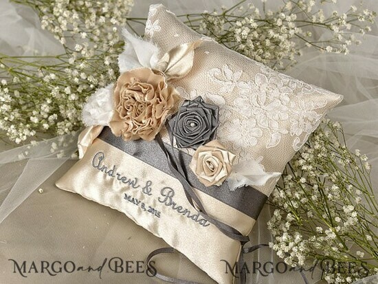 RING BEARER BOXES & PILLOWS vintage ring pillows Wedding Ring Pillow • Presonalised Ring Bearer Pillow • Custom Wedding Ring Bearer 17/vin/pod
