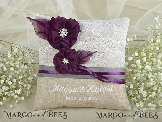 RING BEARER BOXES & PILLOWS vintage ring pillows Wedding Ring Pillow • Presonalised Ring Bearer Pillow • Custom Wedding Ring Bearer 22/vin/pod