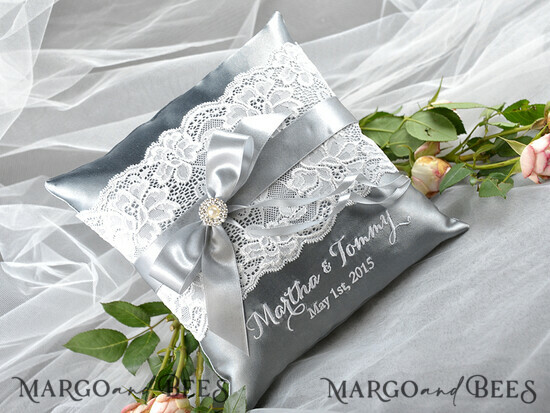 RING BEARER BOXES & PILLOWS vintage ring pillows Vintage Lace Wedding Ring Pillow • Embroidered Ring Bearer Pillow • Ring Bearer Pillow Presonalised 25/vin/pod
