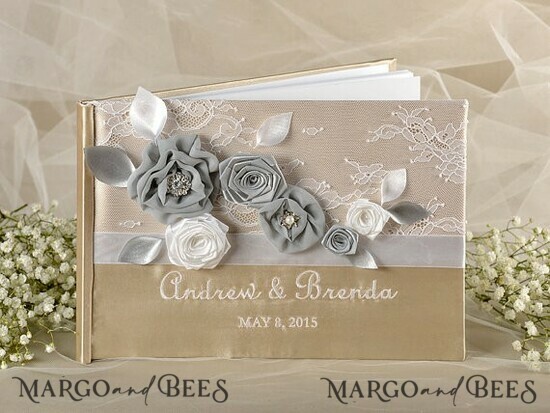 WEDDING GUEST BOOKS Vintage Floral Lace Presonalised Wedding Guest Book, Vintage Lace Instant Photo Book Boho Elegant Instax Wedding Photo Guestbook 26/vin/kwg